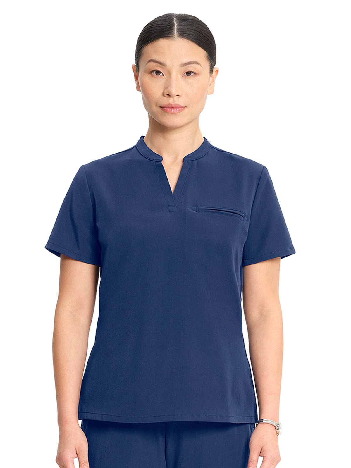 Women's 1-Pocket Taiga Scrub Top - ML614 - Navy