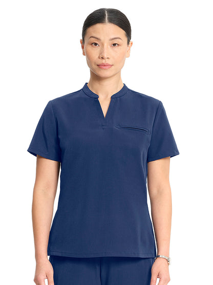 Women's 1-Pocket Taiga Scrub Top - ML614 - Navy