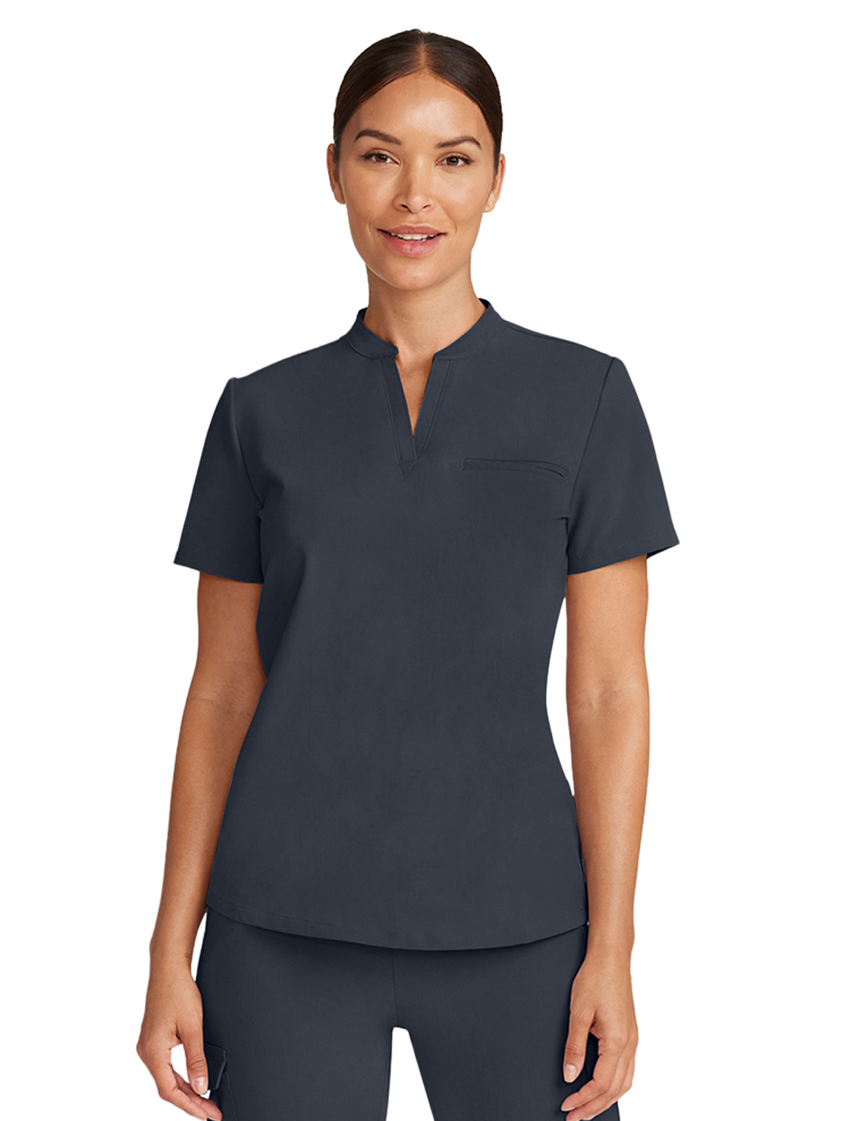 Women's 1-Pocket Taiga Scrub Top - ML614 - Pewter