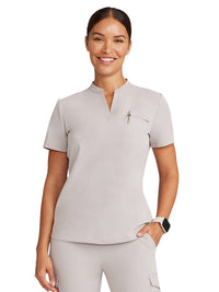 Women's 1-Pocket Taiga Scrub Top - ML614 - Warm Stone