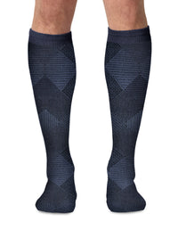 Unisex Knee High 15-20 mmHg Compression - MLXSUPPORT - Pewter Diamond