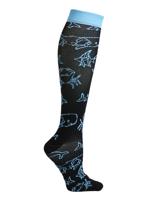 Men's 12 mmHg Support Socks - MPRINTSUPPORT - Sea Sketch