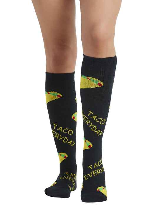 Women's 8-12 mmHg Support Socks - PRINTSUPPORT - Taco Everyday