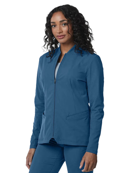 Women's 2-Pocket Kinetic Scrub Jacket - SJ11831 - Ocean