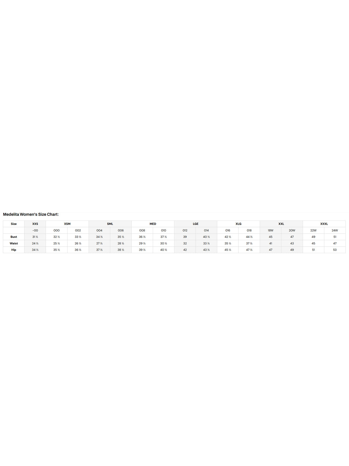 SIZECHART