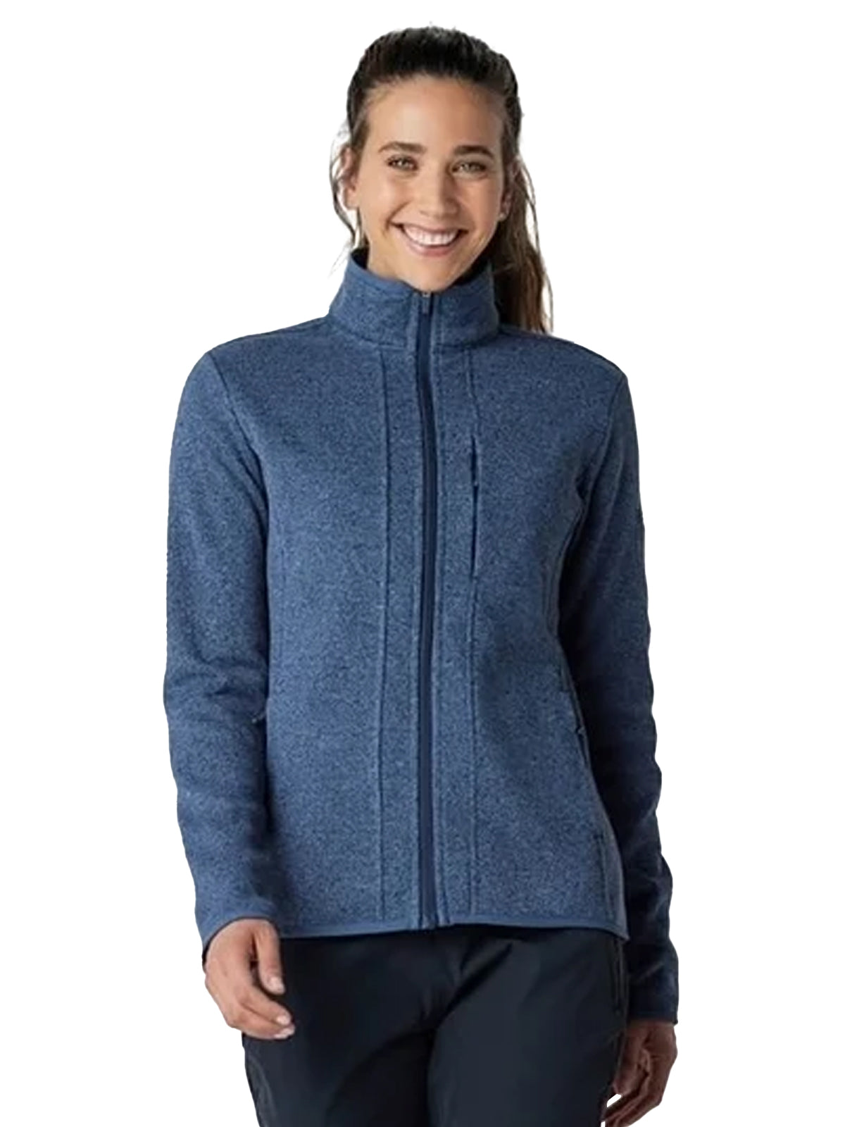 Women's 4-Pocket Strata Fleece Jacket - SJ12103 - Slate Blue