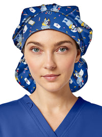 Unisex Print Bouffant Scrub Hat - TF514 - Nurse Bluey