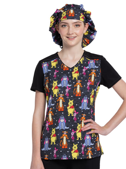 Women's V-Neck Scrub Top - TF639 - Hundred Acre Stars