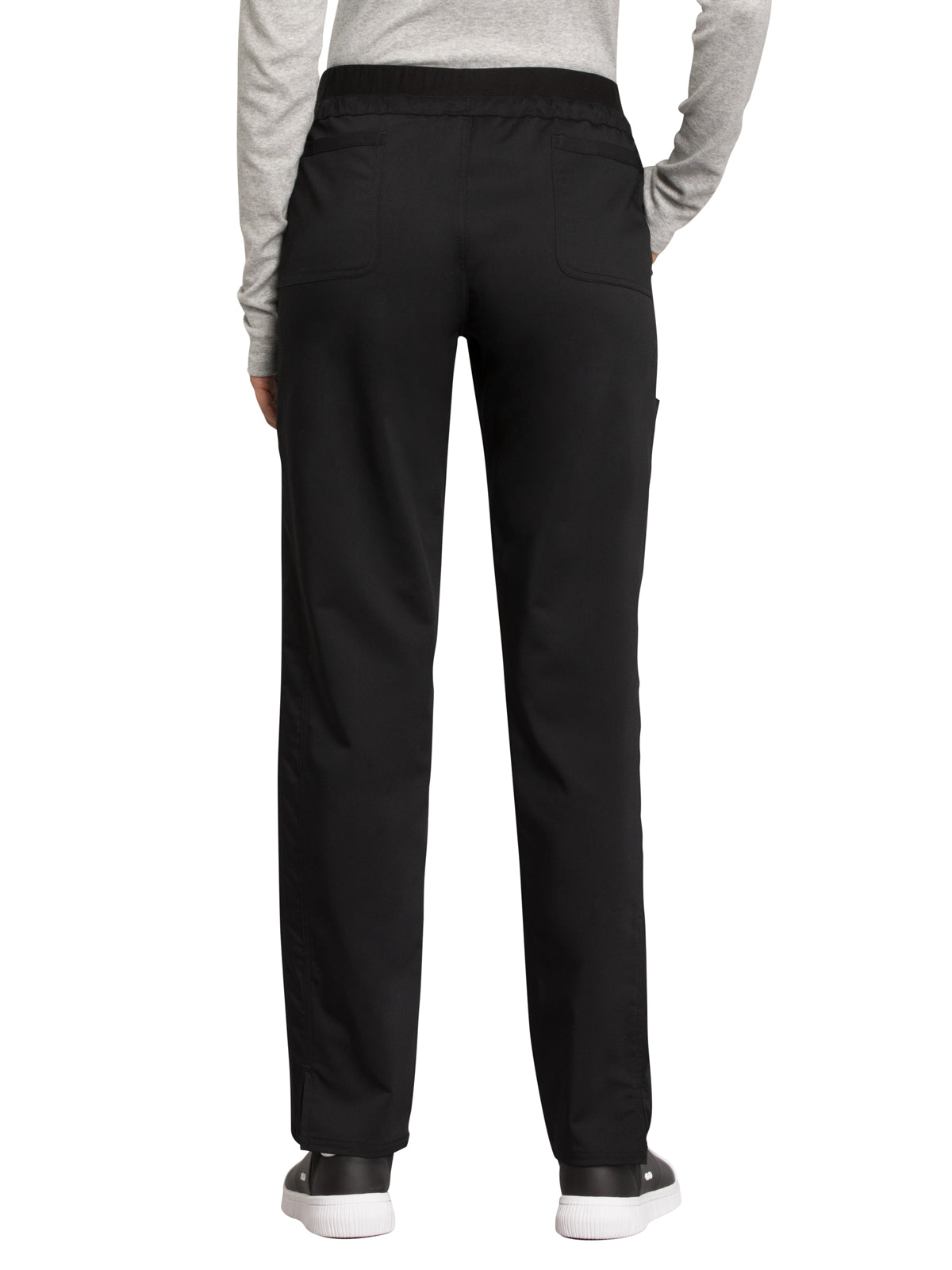 Women's 5-Pocket Tapered Leg Scrub Pant - WW105 - Black