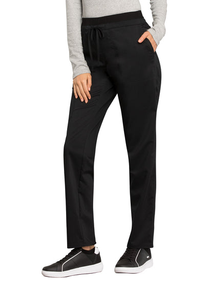 Women's 5-Pocket Tapered Leg Scrub Pant - WW105 - Black