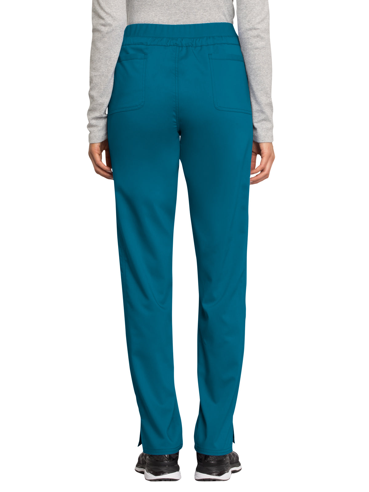 Women's 5-Pocket Tapered Leg Scrub Pant - WW105 - Caribbean Blue