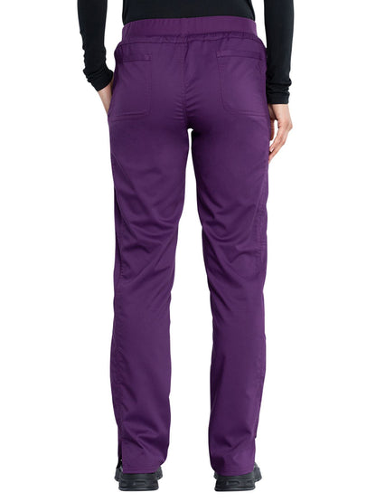 Women's 5-Pocket Tapered Leg Scrub Pant - WW105 - Eggplant