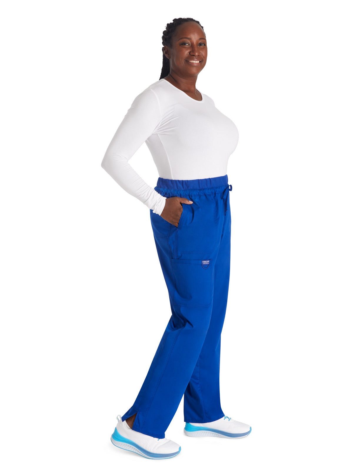 Women's 5-Pocket Tapered Leg Scrub Pant - WW105 - Galaxy Blue