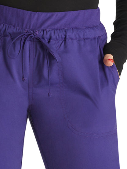 Women's 5-Pocket Tapered Leg Scrub Pant - WW105 - Grape