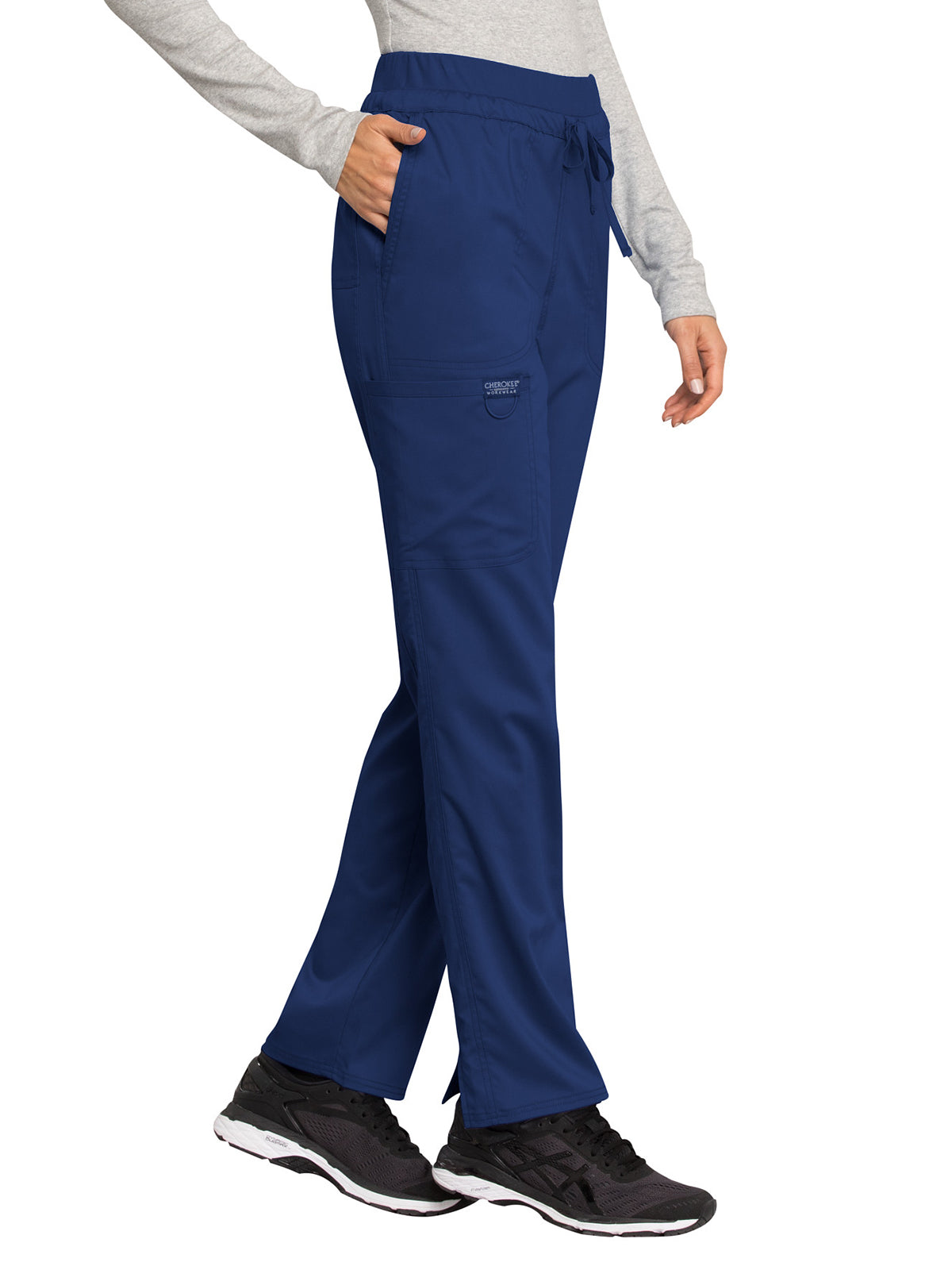 Women's 5-Pocket Tapered Leg Scrub Pant - WW105 - Navy