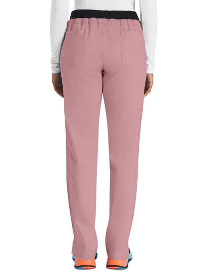 Women's 5-Pocket Tapered Leg Scrub Pant - WW105 - Pink Essence