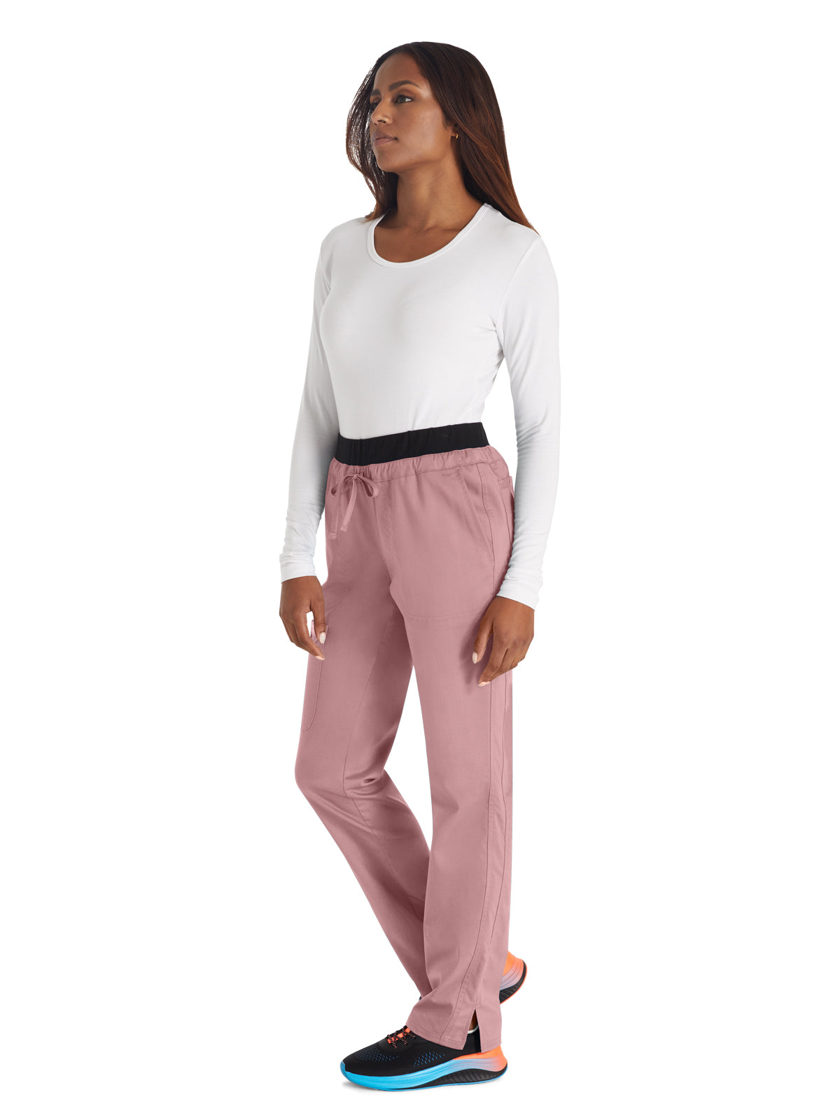 Women's 5-Pocket Tapered Leg Scrub Pant - WW105 - Pink Essence