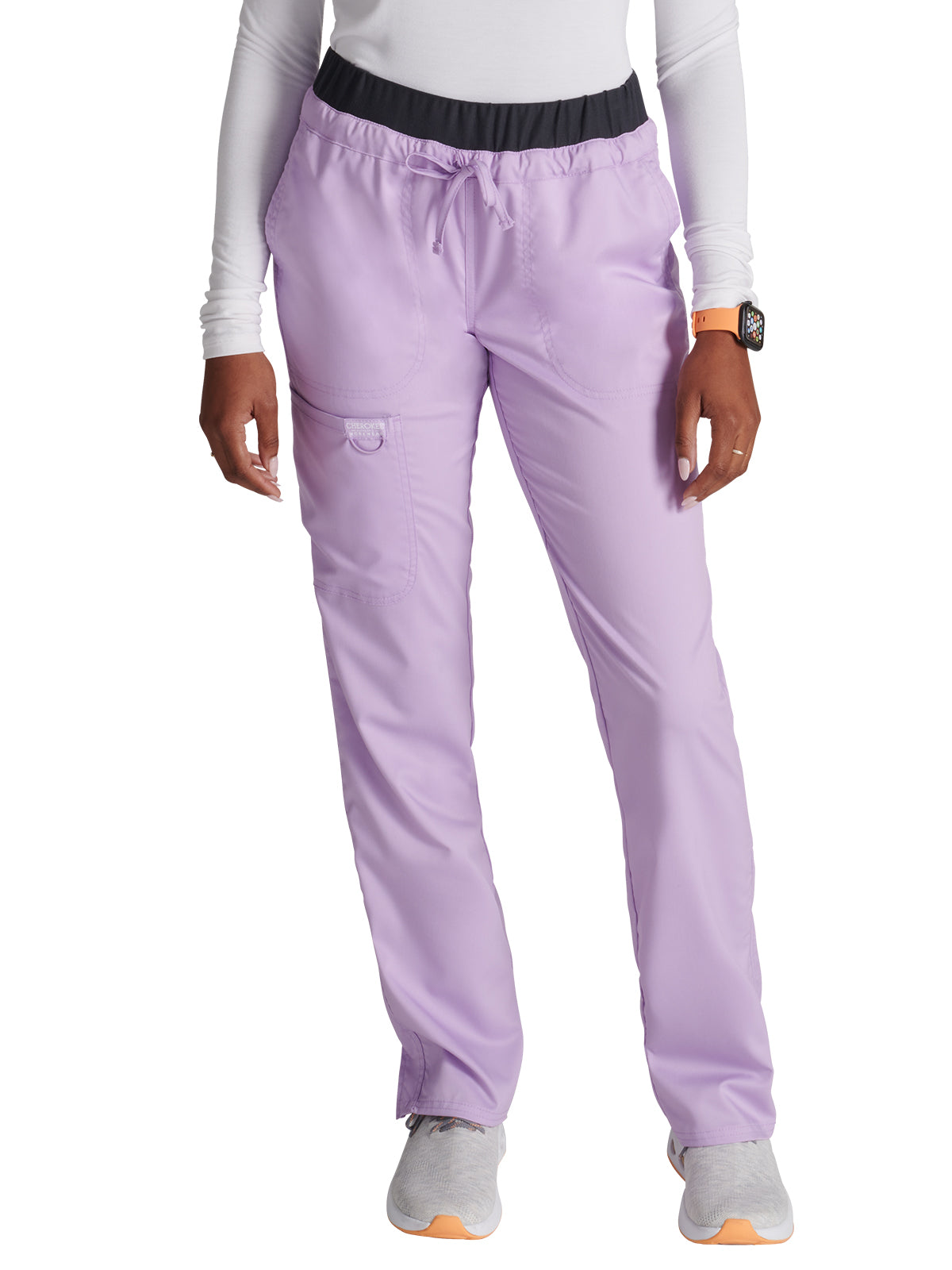 Women's 5-Pocket Tapered Leg Scrub Pant - WW105 - Purple Freesia