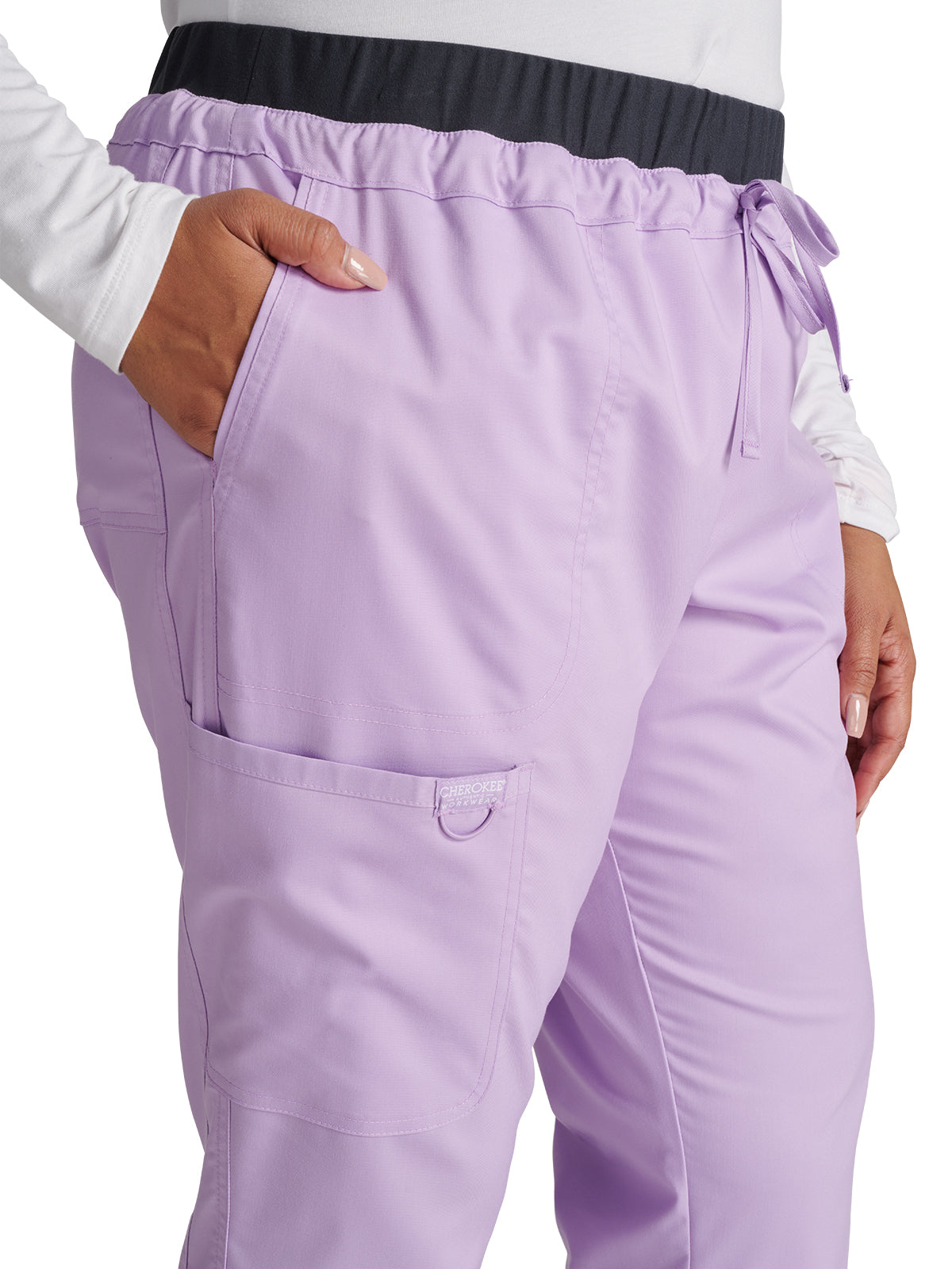 Women's 5-Pocket Tapered Leg Scrub Pant - WW105 - Purple Freesia