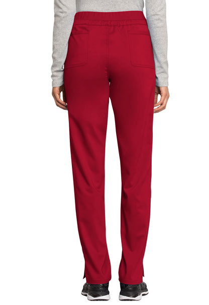 Women's 5-Pocket Tapered Leg Scrub Pant - WW105 - Red