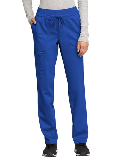 Women's 5-Pocket Tapered Leg Scrub Pant - WW105 - Royal