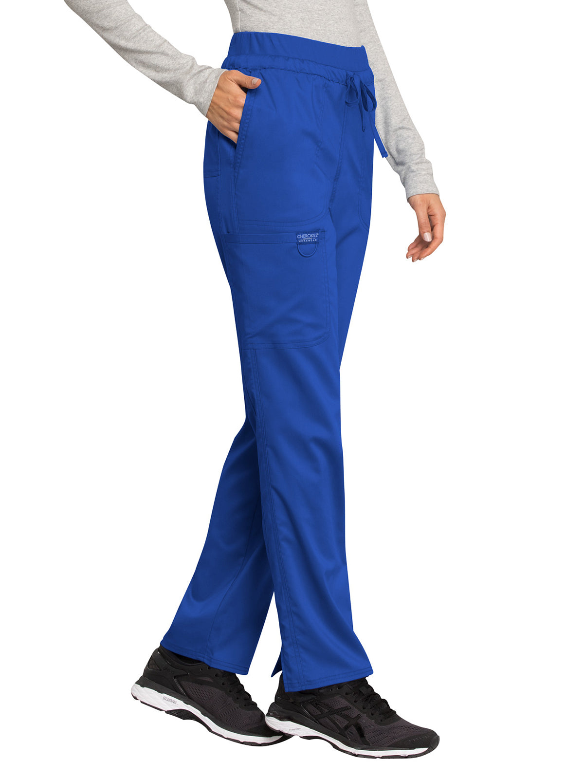 Women's 5-Pocket Tapered Leg Scrub Pant - WW105 - Royal