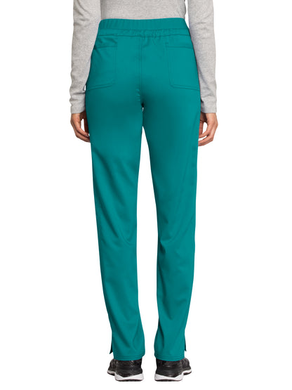 Women's 5-Pocket Tapered Leg Scrub Pant - WW105 - Teal Blue