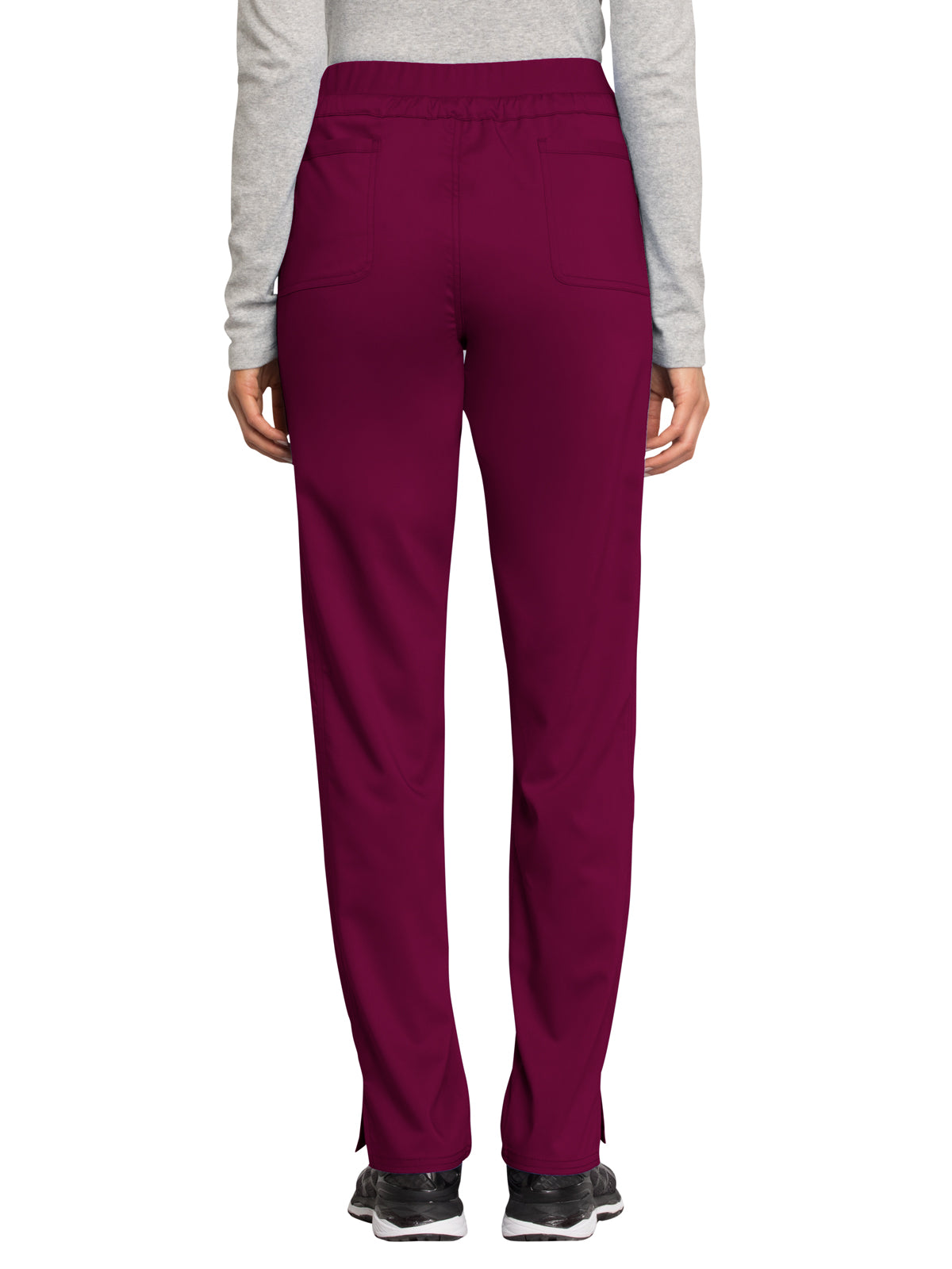 Women's 5-Pocket Tapered Leg Scrub Pant - WW105 - Wine