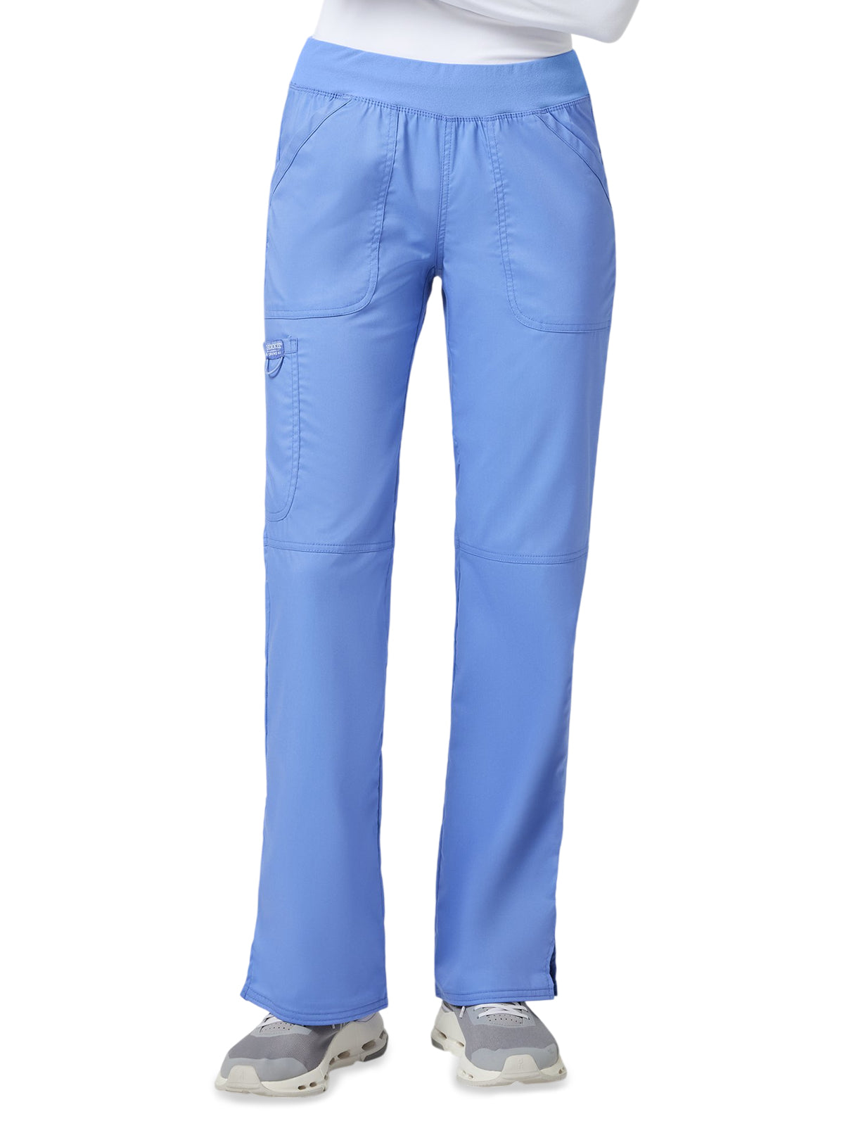 Women's 4-Pocket Mid Rise Straight Leg Pull-on Pant - WW110 - Ciel Blue