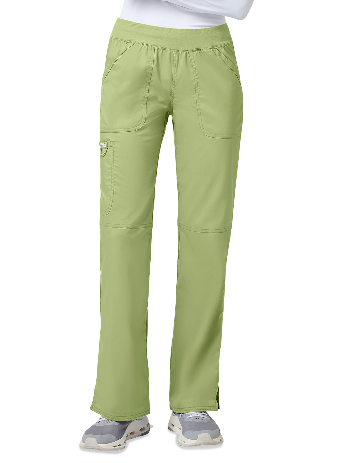 Women's 4-Pocket Mid Rise Straight Leg Pull-on Pant - WW110 - Cucumber