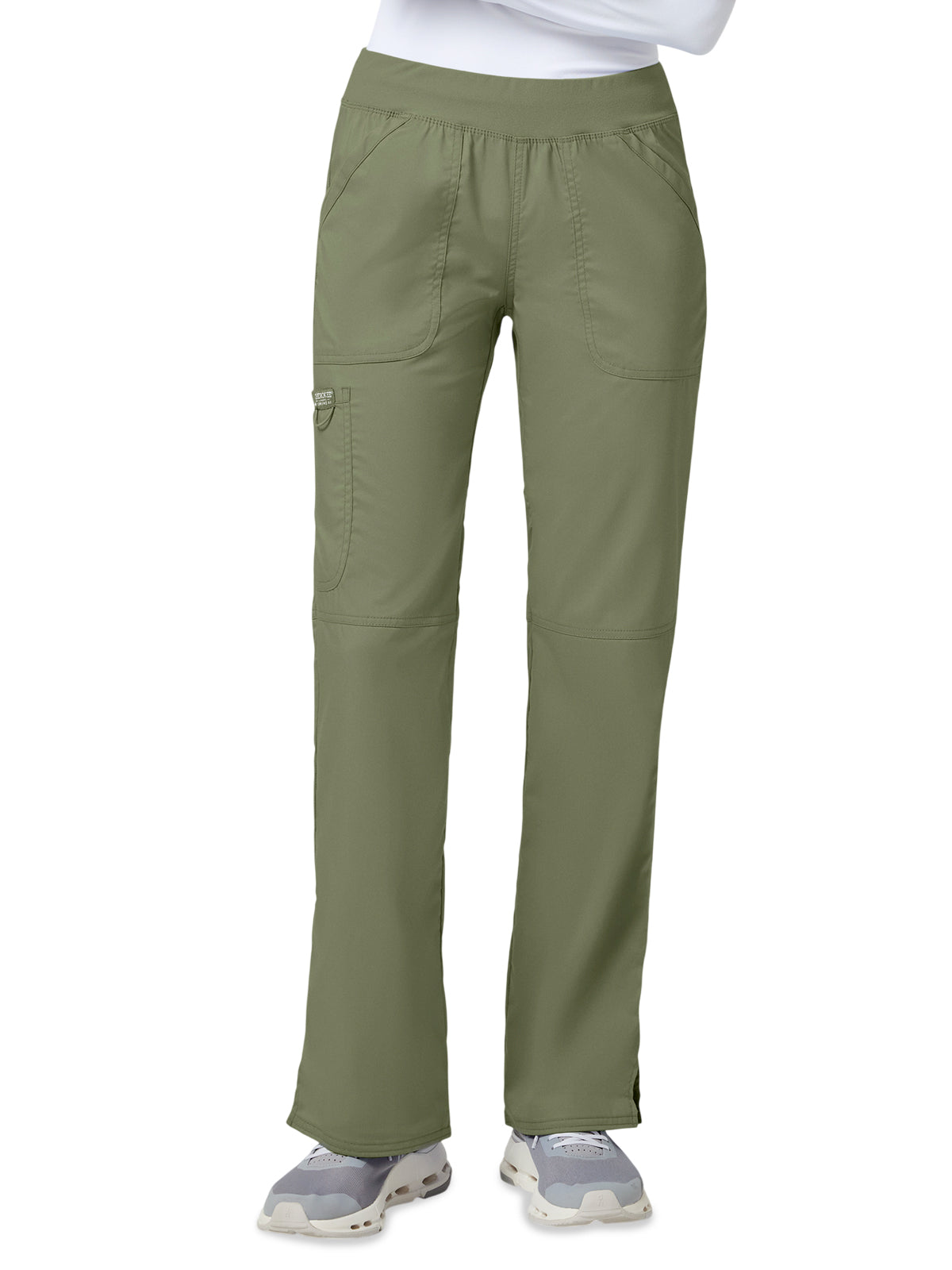 Women's 4-Pocket Mid Rise Straight Leg Pull-on Pant - WW110 - Olive