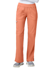 Women's 4-Pocket Mid Rise Straight Leg Pull-on Pant - WW110 - Papaya Juice