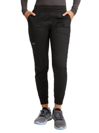 Women's 5-Pocket Mid Rise Jogger Pant - WW115 - Black