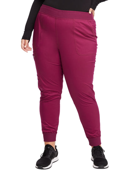 Women's 5-Pocket Mid Rise Jogger Pant - WW115 - Wine