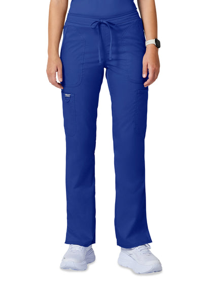 Women's 5-Pocket Mid Rise Drawstring Pant - WW120 - Galaxy Blue