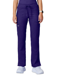 Women's 5-Pocket Mid Rise Drawstring Pant - WW120 - Grape