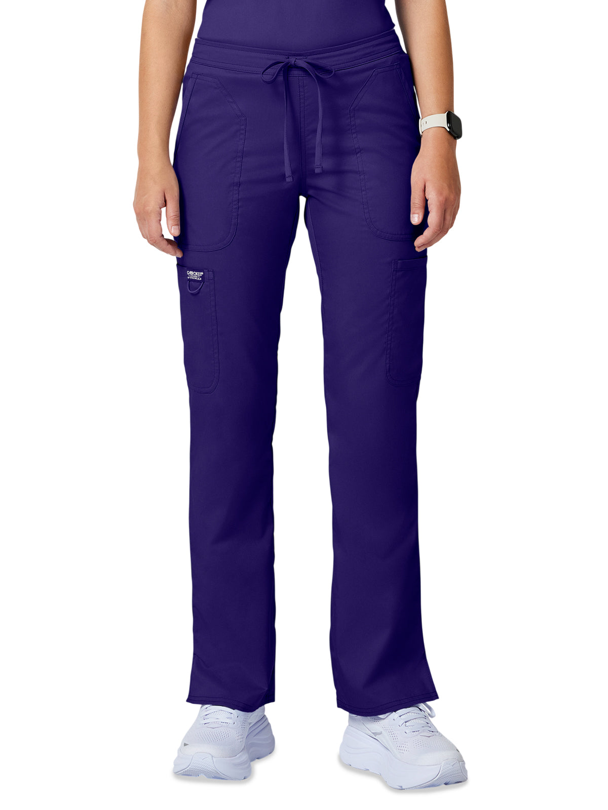 Women's 5-Pocket Mid Rise Drawstring Pant - WW120 - Grape