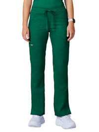Women's 5-Pocket Mid Rise Drawstring Pant - WW120 - Hunter Green