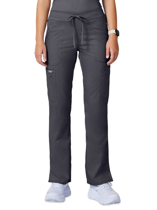 Women's 5-Pocket Mid Rise Drawstring Pant - WW120 - Pewter