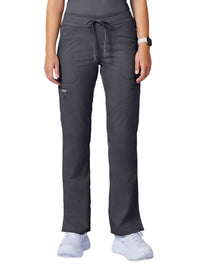 Women's 5-Pocket Mid Rise Drawstring Pant - WW120 - Pewter