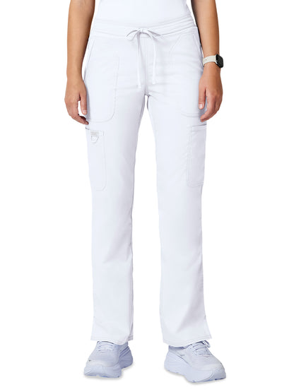 Women's 5-Pocket Mid Rise Drawstring Pant - WW120 - White