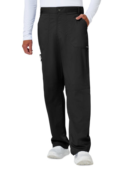 Men's 7-Pocket Fly Drawstring Front Pant - WW140 - Black