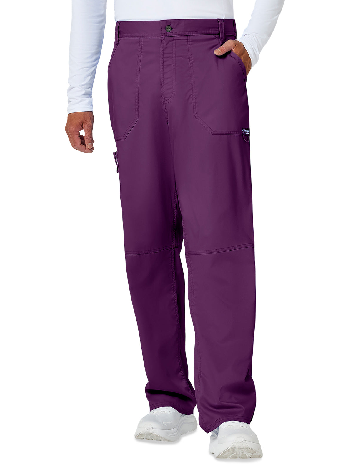 Men's 7-Pocket Fly Drawstring Front Pant - WW140 - Eggplant