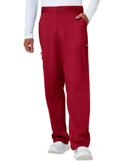 Men's 7-Pocket Fly Drawstring Front Pant - WW140 - Red