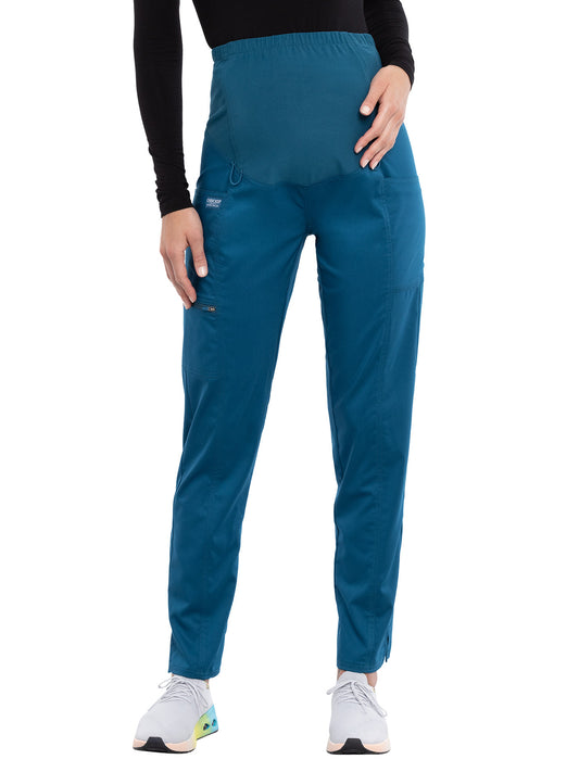 Women's 3-Pocket Maternity Straight Leg Scrub Pant - WW155 - Caribbean Blue