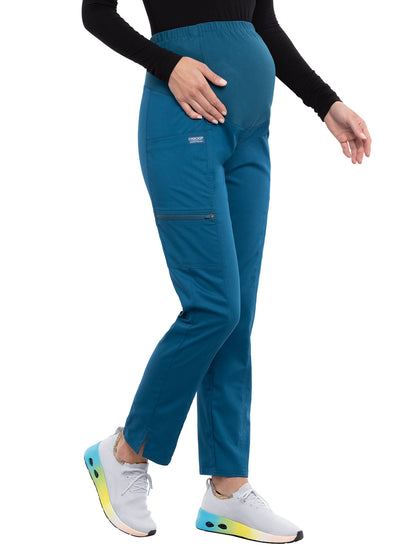 Women's 3-Pocket Maternity Straight Leg Scrub Pant - WW155 - Caribbean Blue