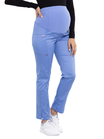 Women's 3-Pocket Maternity Straight Leg Scrub Pant - WW155 - Ciel