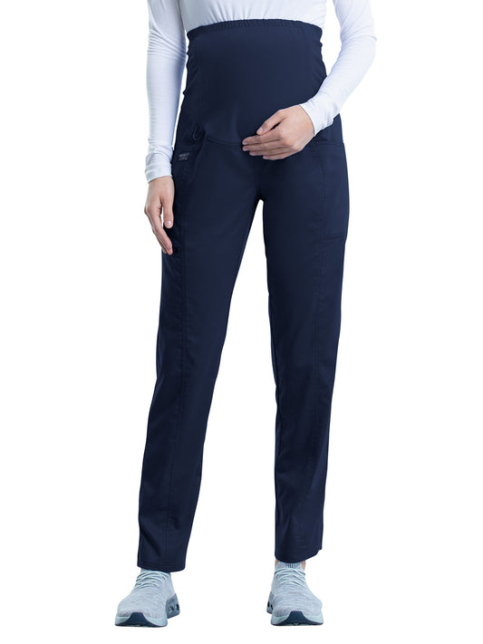 Women's 3-Pocket Maternity Straight Leg Scrub Pant - WW155 - Navy