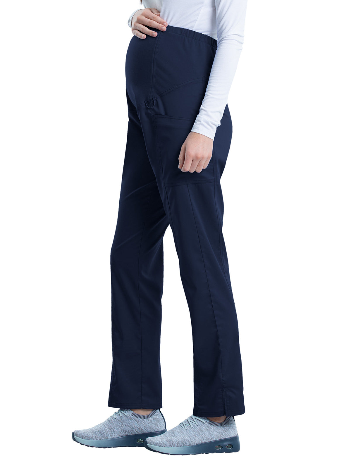 Women's 3-Pocket Maternity Straight Leg Scrub Pant - WW155 - Navy