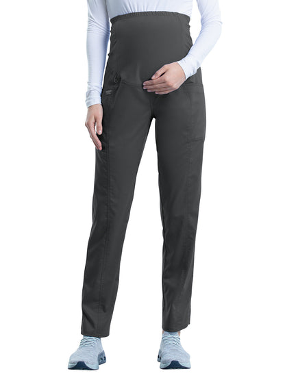 Women's 3-Pocket Maternity Straight Leg Scrub Pant - WW155 - Pewter